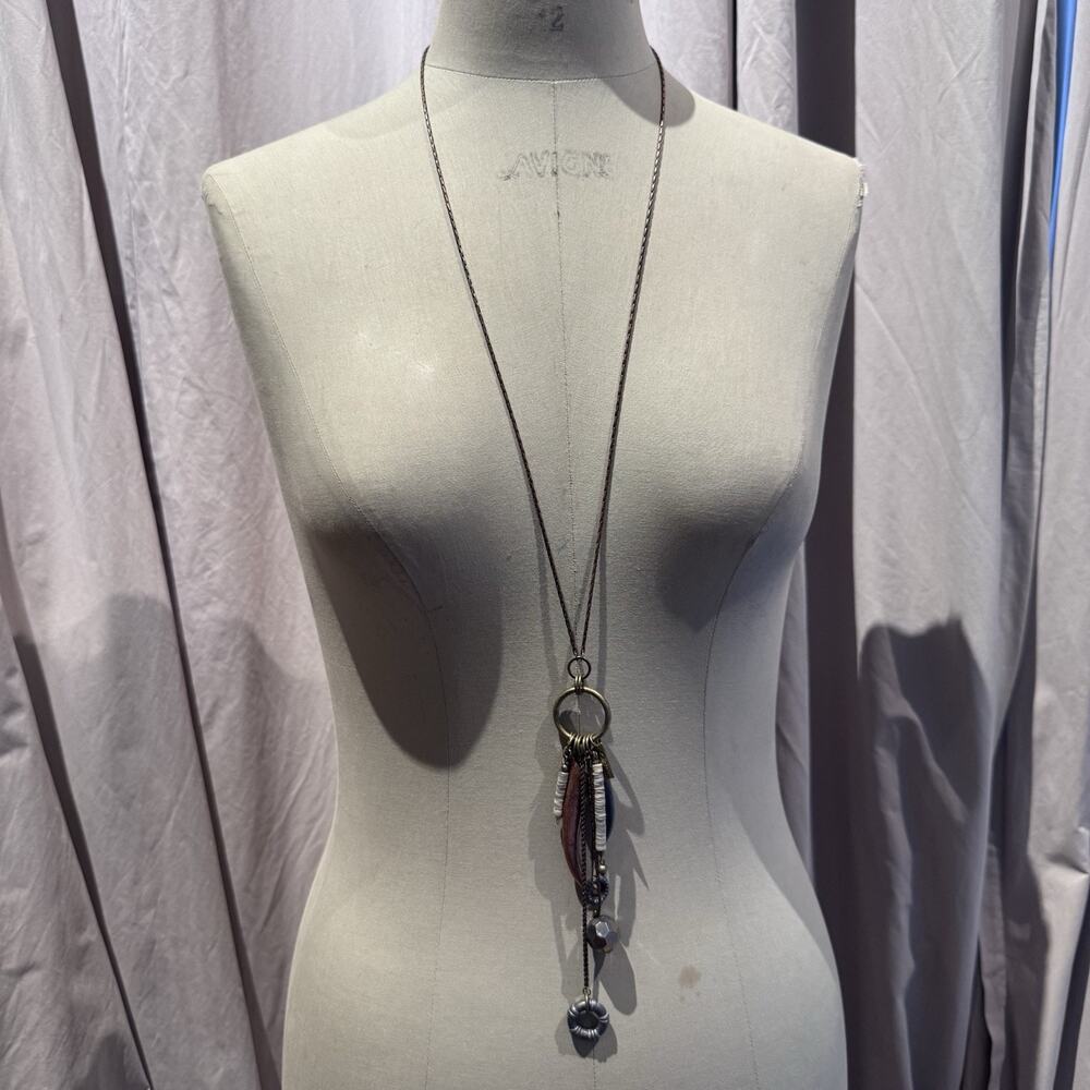 All Saints VTG 90’s Antique Brass Extra Long Necklace Unworn!